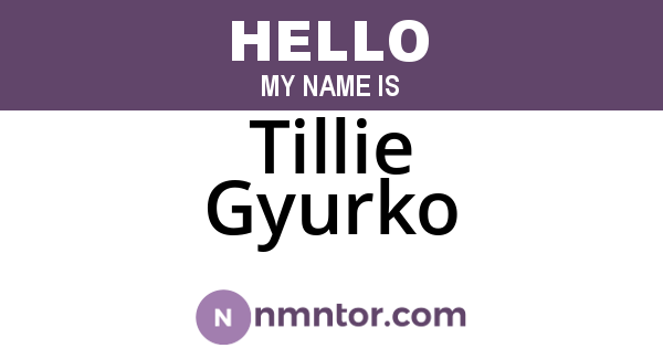 Tillie Gyurko