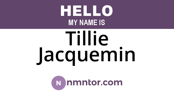 Tillie Jacquemin