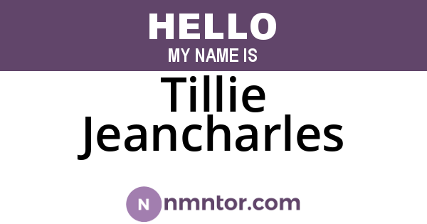 Tillie Jeancharles