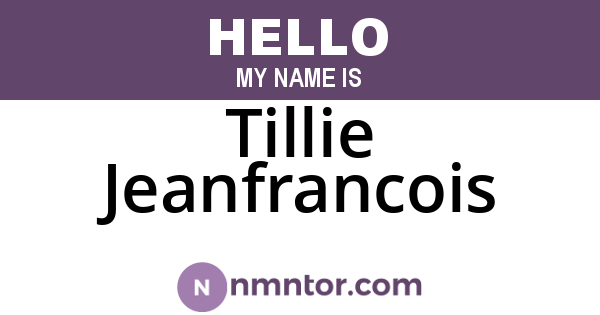 Tillie Jeanfrancois