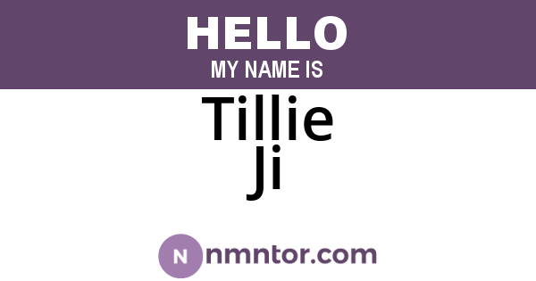 Tillie Ji