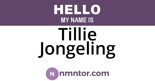 Tillie Jongeling