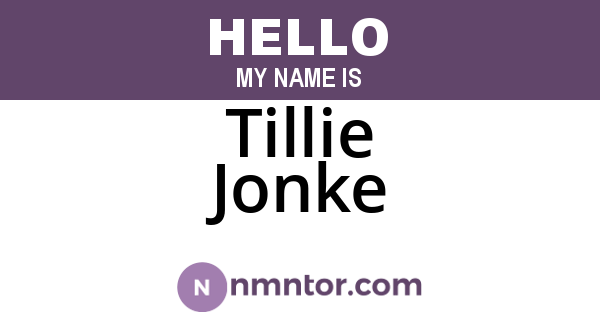 Tillie Jonke
