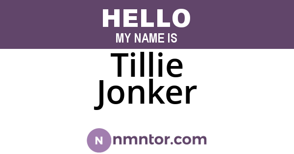 Tillie Jonker