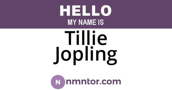 Tillie Jopling