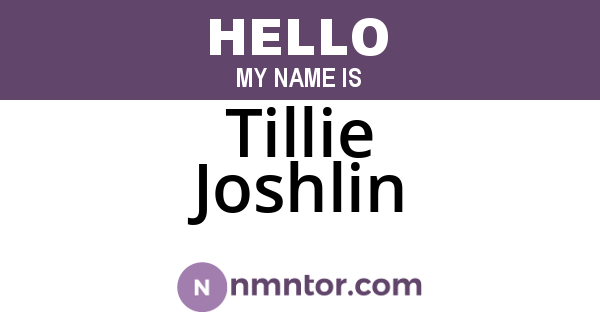 Tillie Joshlin