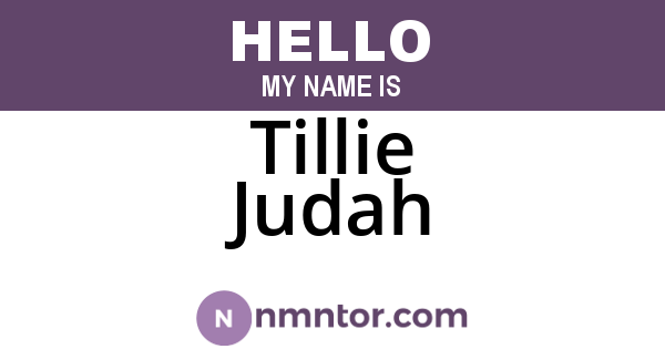 Tillie Judah