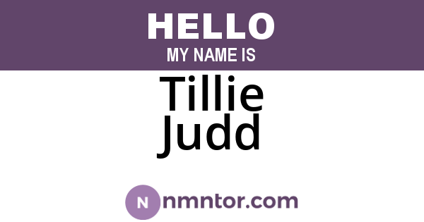 Tillie Judd
