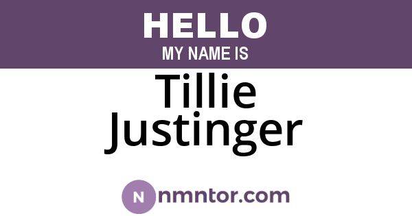 Tillie Justinger