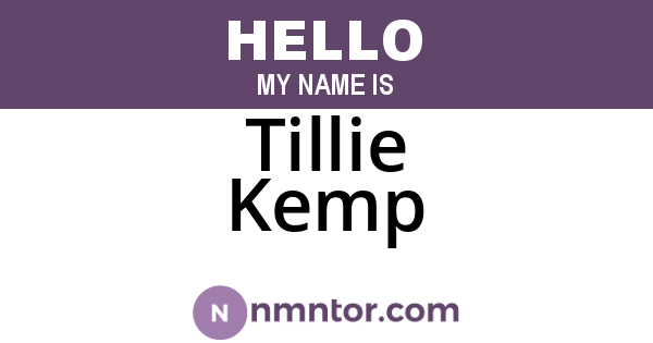 Tillie Kemp