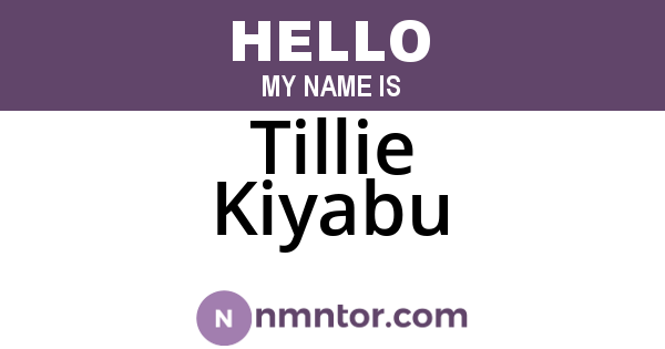 Tillie Kiyabu