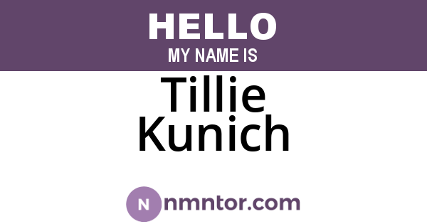 Tillie Kunich