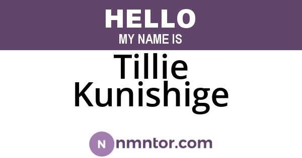 Tillie Kunishige