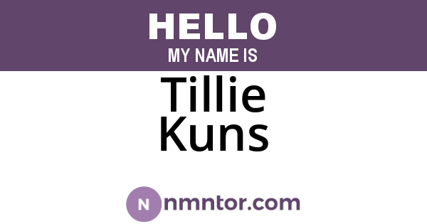 Tillie Kuns