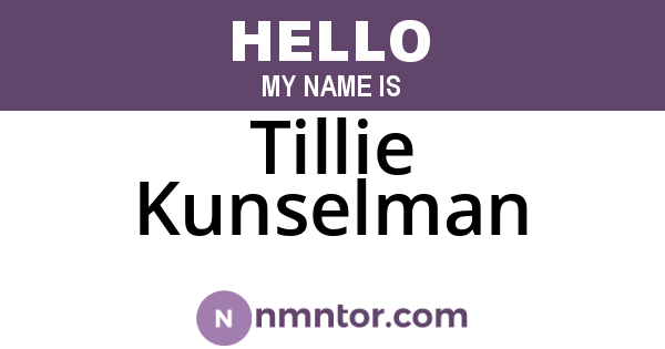 Tillie Kunselman