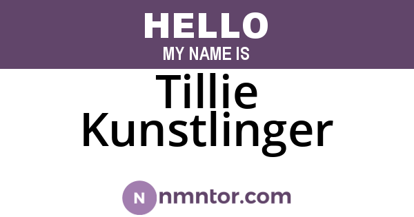 Tillie Kunstlinger