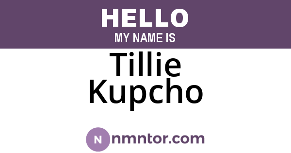Tillie Kupcho