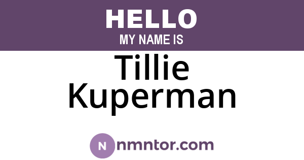 Tillie Kuperman