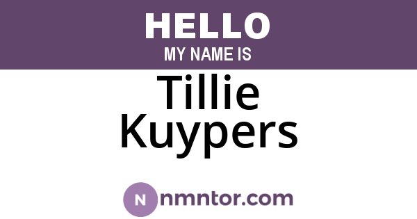 Tillie Kuypers