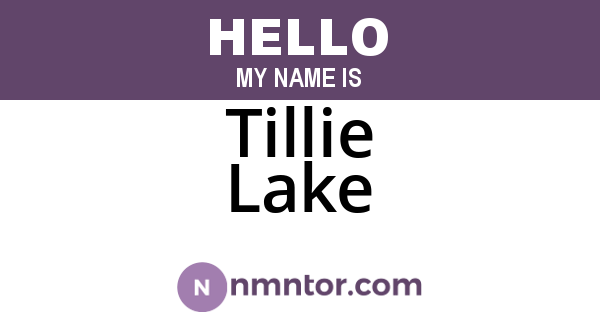 Tillie Lake