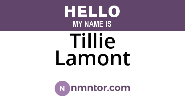 Tillie Lamont