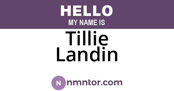 Tillie Landin