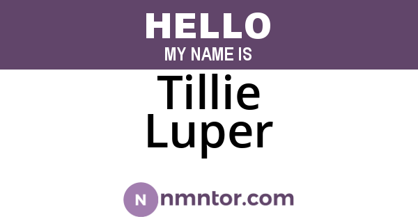 Tillie Luper