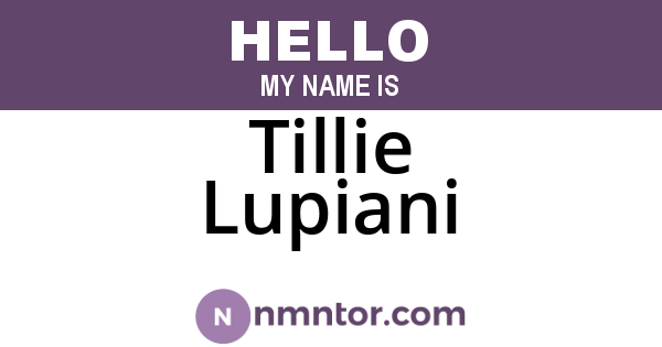 Tillie Lupiani