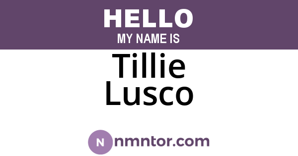 Tillie Lusco