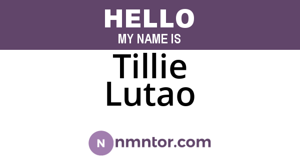 Tillie Lutao