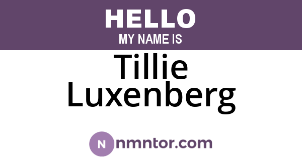 Tillie Luxenberg