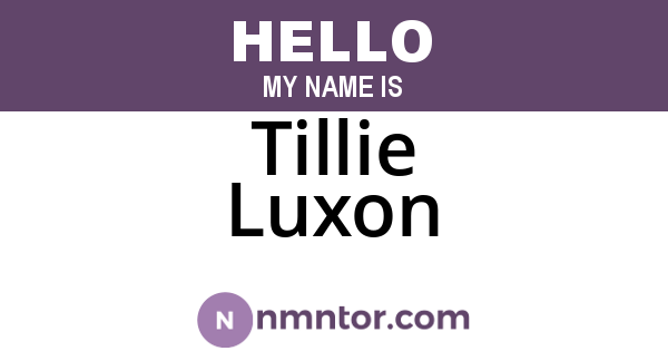 Tillie Luxon