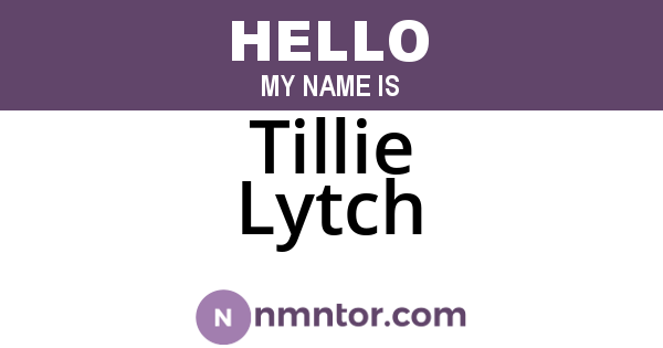 Tillie Lytch