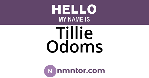 Tillie Odoms