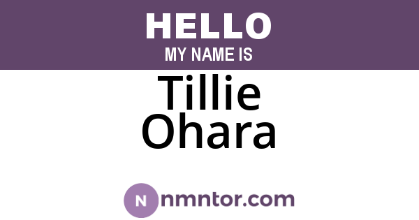 Tillie Ohara