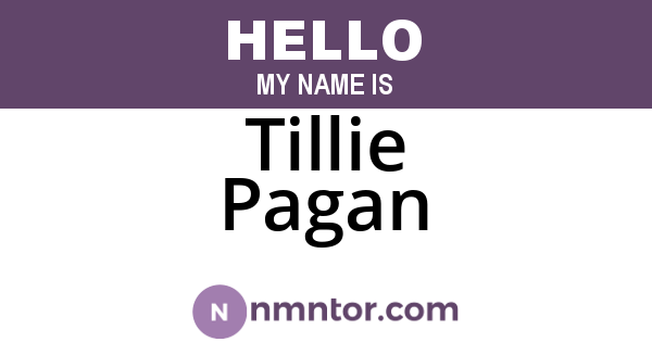 Tillie Pagan