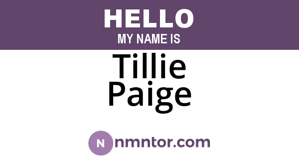 Tillie Paige