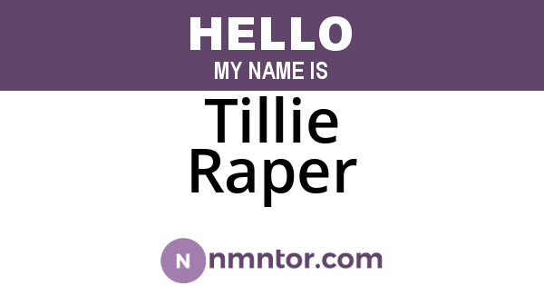 Tillie Raper