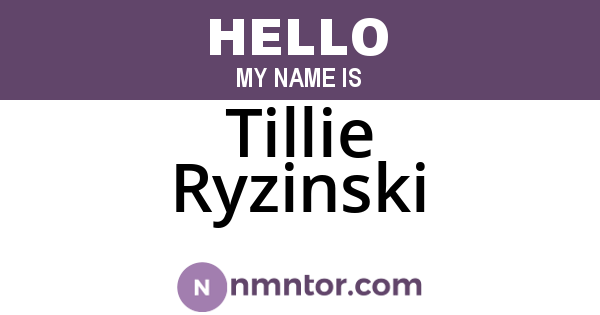 Tillie Ryzinski
