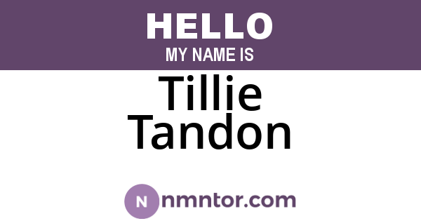 Tillie Tandon