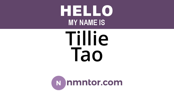 Tillie Tao