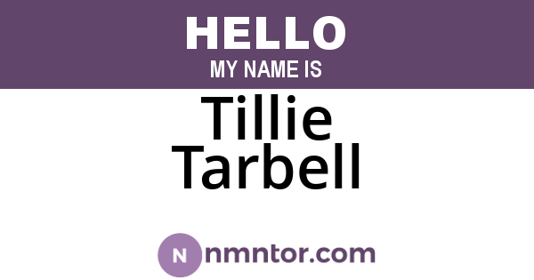 Tillie Tarbell