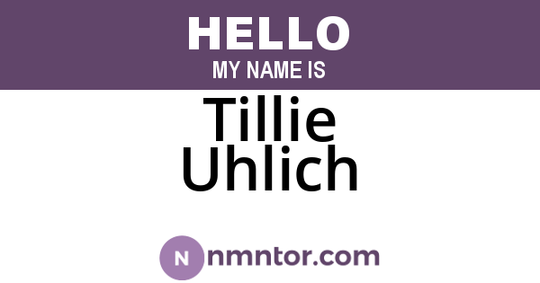 Tillie Uhlich