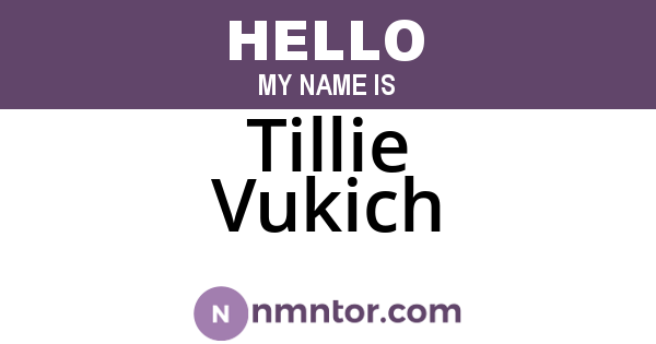 Tillie Vukich