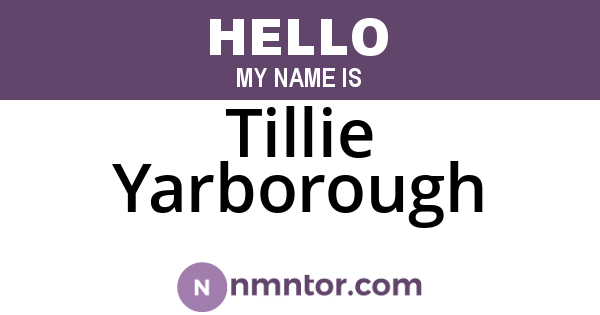 Tillie Yarborough