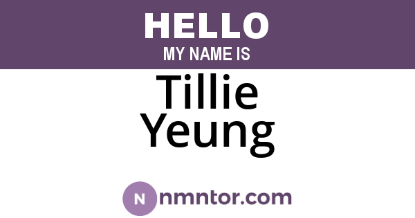 Tillie Yeung