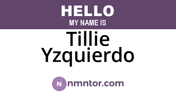 Tillie Yzquierdo