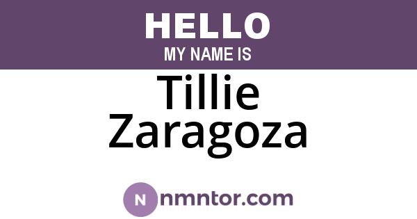 Tillie Zaragoza