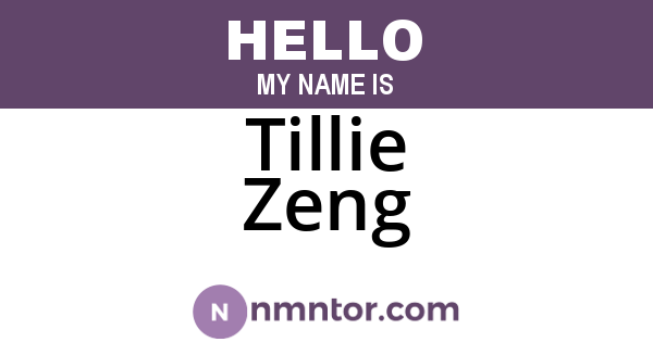 Tillie Zeng