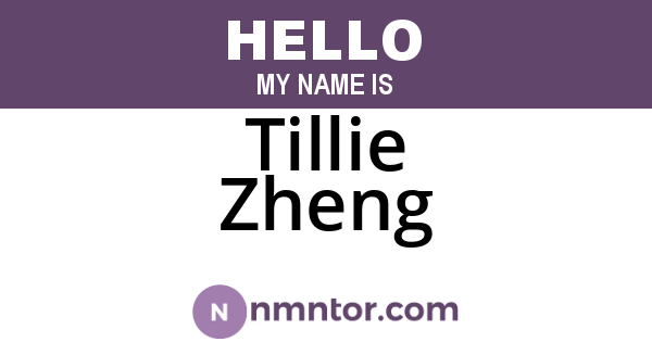 Tillie Zheng